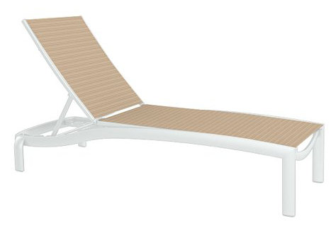 Kor Outdoor Chaise Lounge, Sparkling Water, Snow