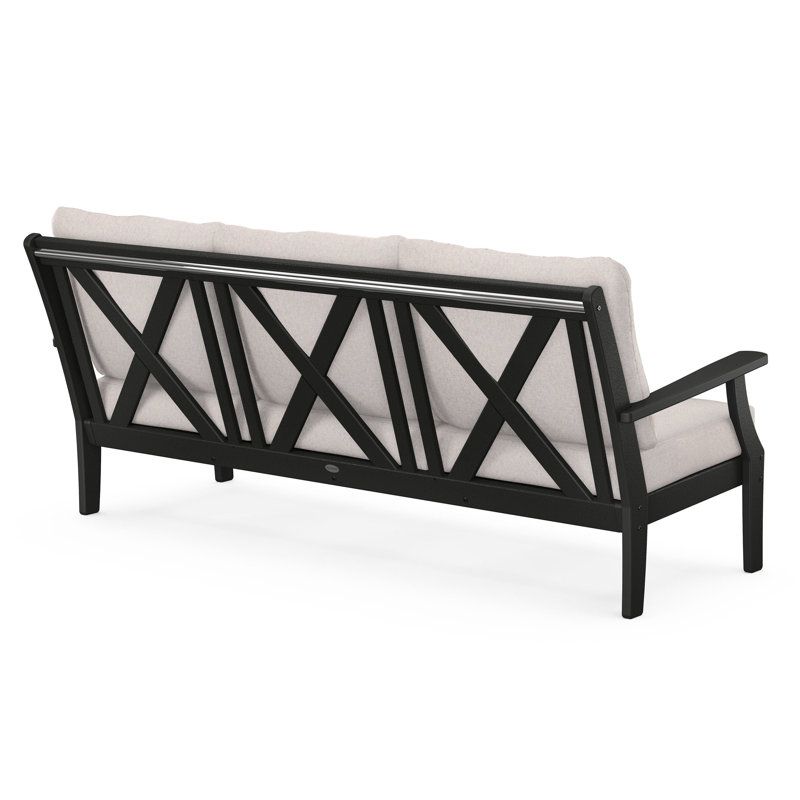 Braxton Deep Seating Sofa, Green, Natural