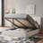 Classic Wingback Upholstered Bed with Lift-Up Storage, Queen, Cream Corduroy-205557304-205557307