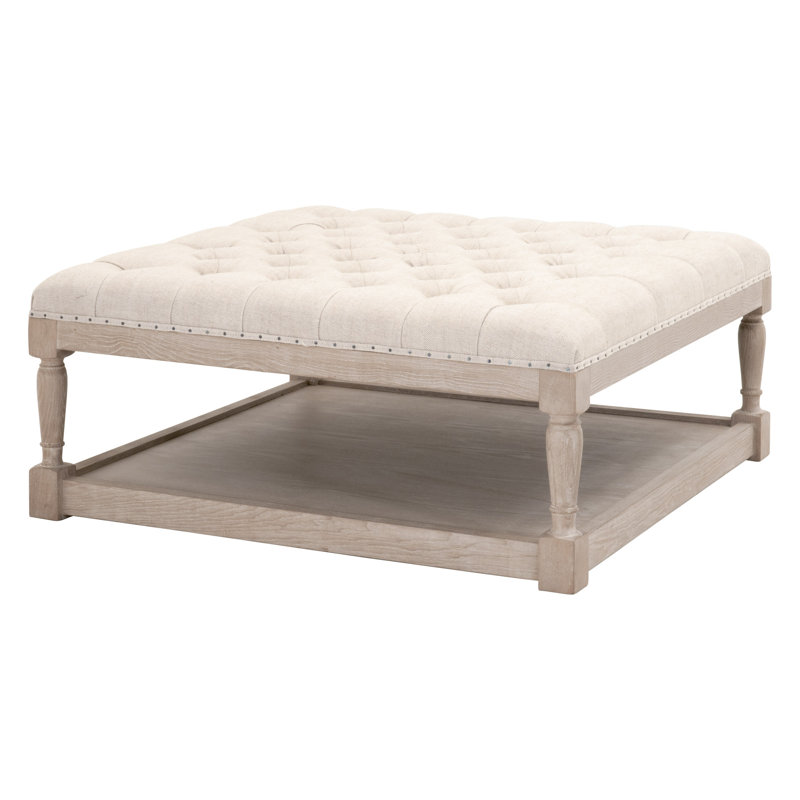 Bargman Floor Shelf Coffee Table with Storage, Bisque