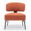 Chaise de loisir moderne à dossier minimaliste en velours-1958696857