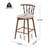 Demarco Mid-Century Modern Rubberwood Upholstered Barstools With Artistic Spindle Detailing-115698041