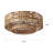  20'' Caged Rattan Ceiling Fan with Light Kit and Remote Control, 5-Light Indoor Enclosed Caged Flush Mount Rattan Ceiling Fan with Light and Remote Control