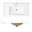 Meuble-lavabo autoportant avec portes à fermeture douce et lavabo en résine