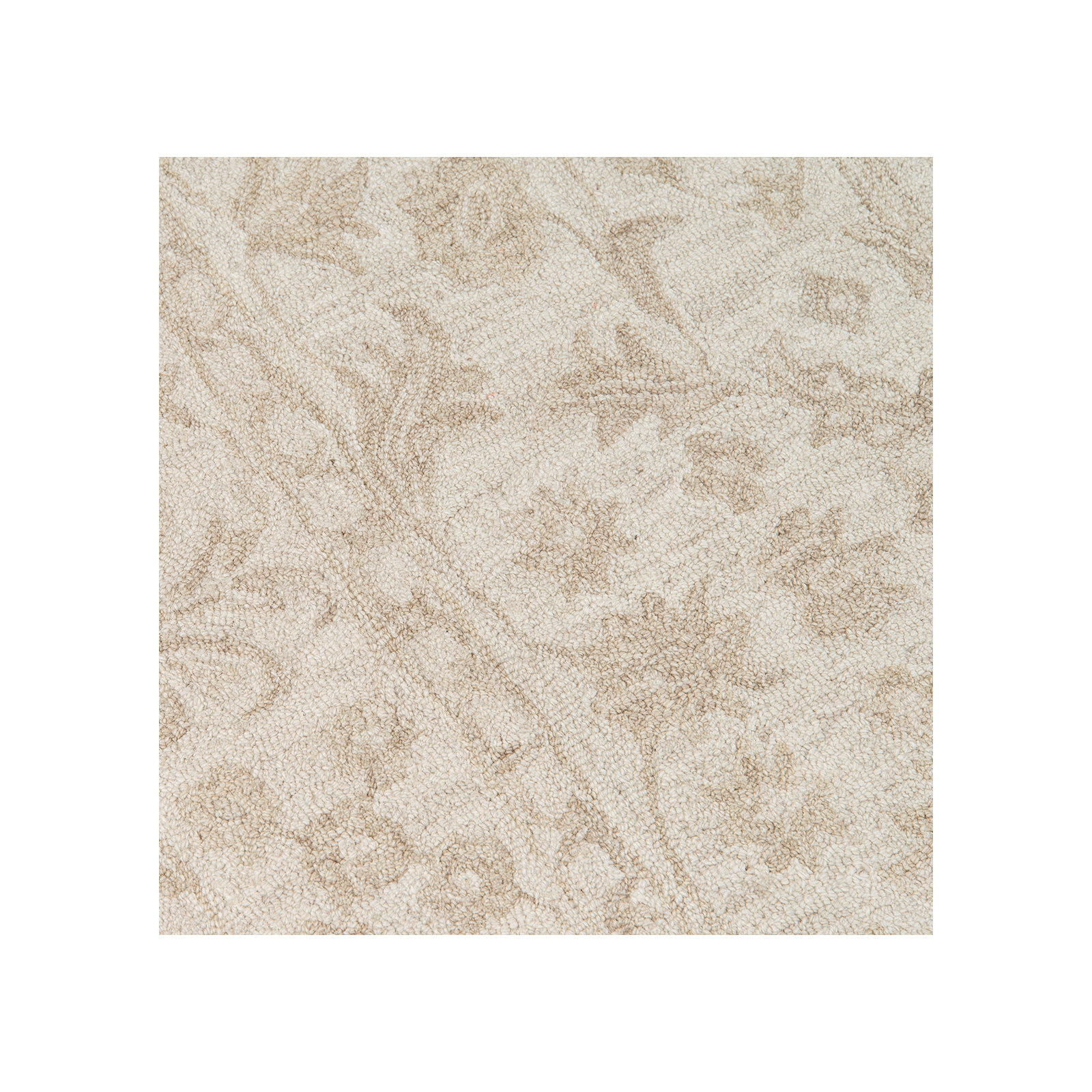 Cece Hand Tufted Wool Beige Rug, Rectangle 8' x 11'