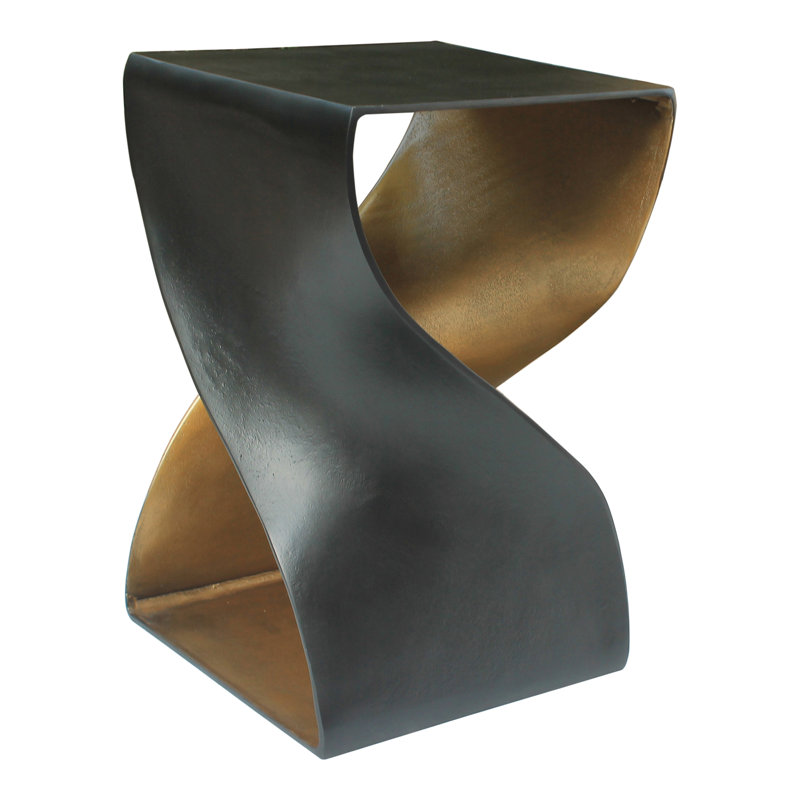 Floor Shelf End Table, Black