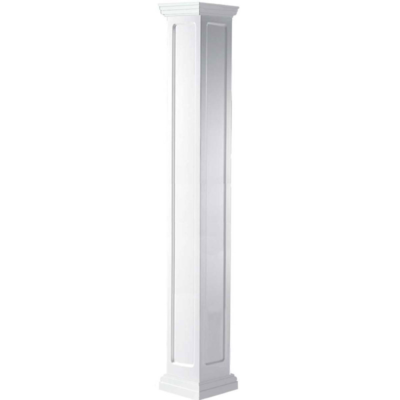 Ensemble de colonnes encastrées carrées classiques en PVC Craftsman Classic, H 72 po x l 9,63 po