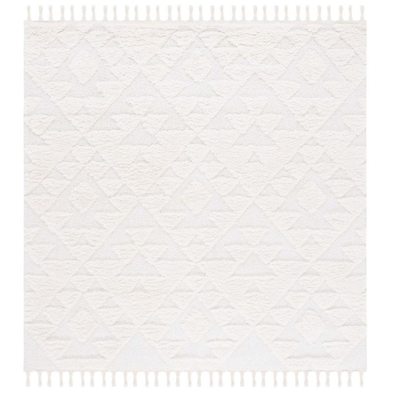 Tapis à poils longs Kaitlen, Carré 6 pi 7 po