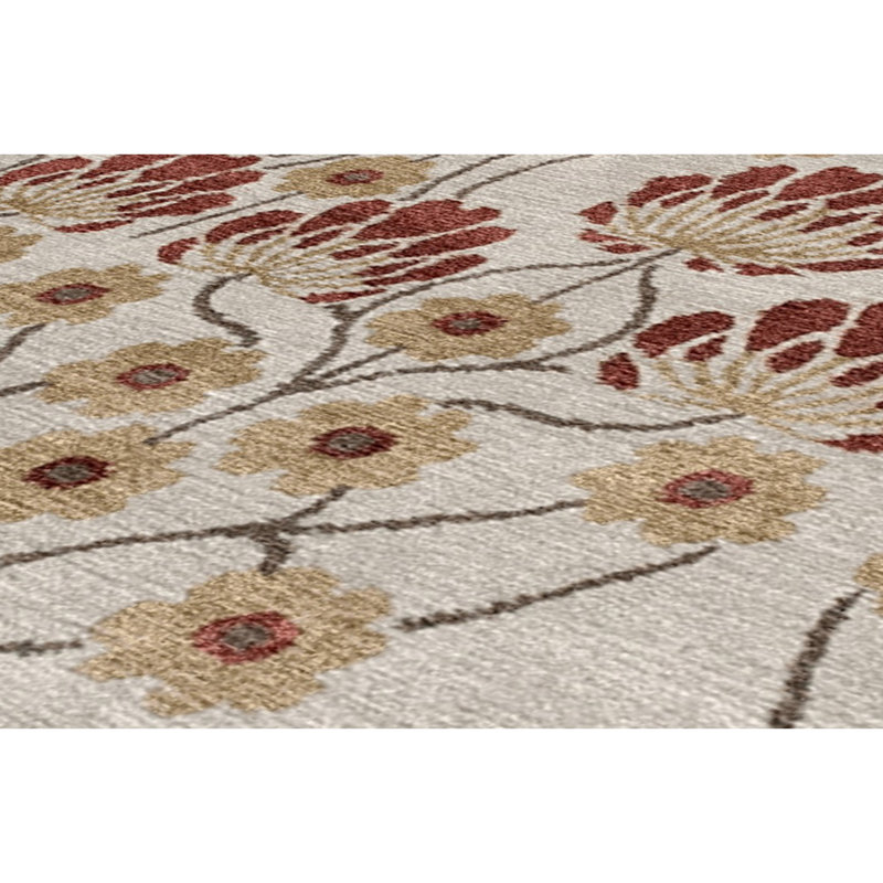 Floral Area Rug, Rectangle 4' x 6'