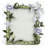 Charming Purple Flower Pattern Rectangle Metal Photo Frame Home Decor Desktop Picture Frame Table Top Frame 3 X 3.5
