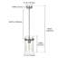 Luminaire suspendu moyen en verre 1 lumière 5,1 "pour évier-121632947-132142426