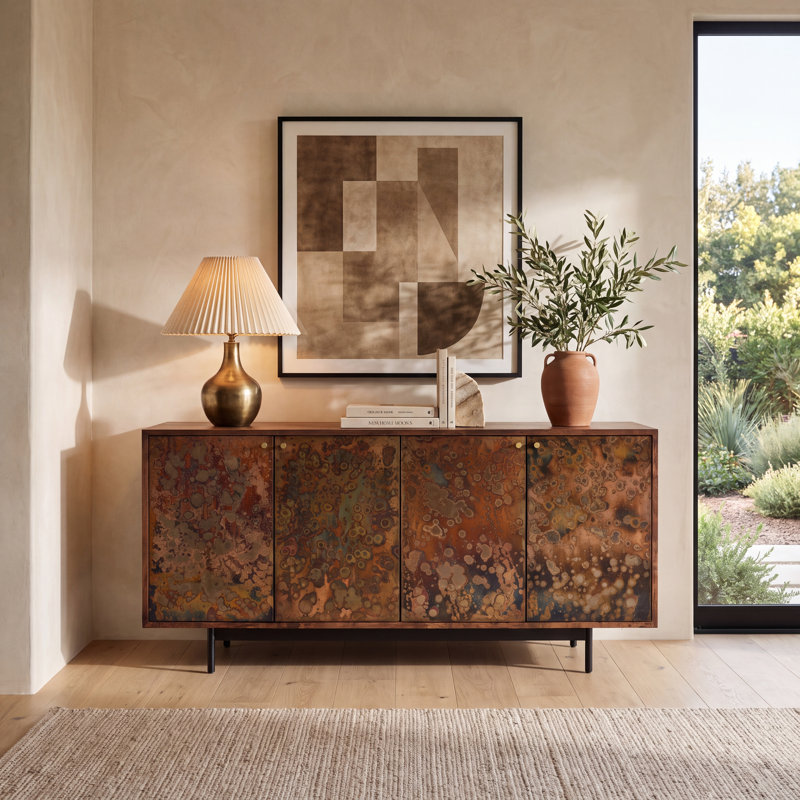 Presidio 69" Wide Acacia Solid Wood Sideboard