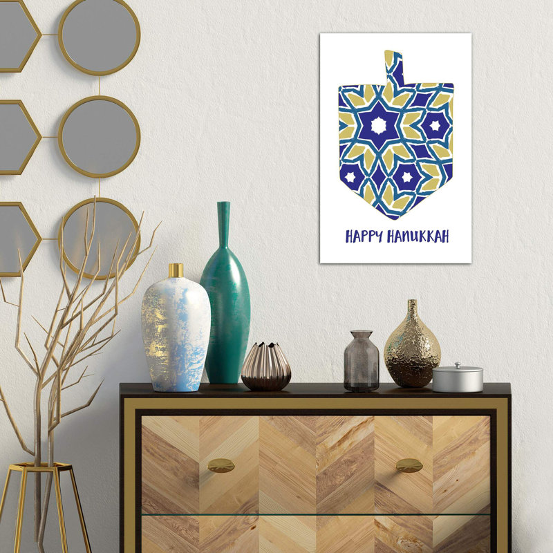 Hanukkah Dreidel by Linda Woods - Wrapped Canvas Painting, 66.04 cm H x 45.72 cm W x 3.175 cm D