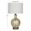 Lampe de table en verre champagne avec abat-jour tambour