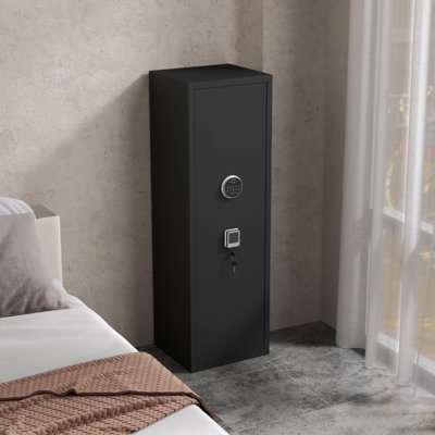 Daker Large Gun Safe Cabinet With 3 Pistol Pouches, Heavy Duty Biometric Fingerprint Lock, Rifle Gun Safe -  Latitude Run®, 2CE64034DB7343D59C02EA805B5A6D7E