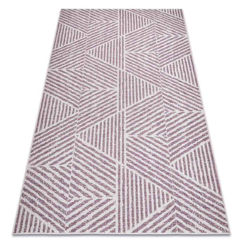 Applecroft Machine Woven Beige/Light Pink Rug, Rectangle 80 x 150cm