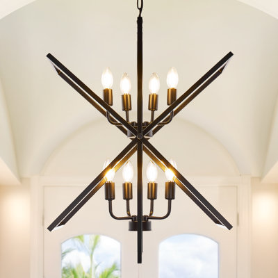 8 - Light Rotatable Dimmable Geometric Chandelier