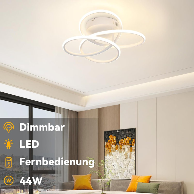 LED Semi Flush Mount, White