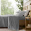 Ensemble de draps en jersey extensible 4 pièces Cal King, gris