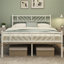Minimalist Metal Slatted Bed Platform with Arrow Design Headboard-1221195390-1221307251