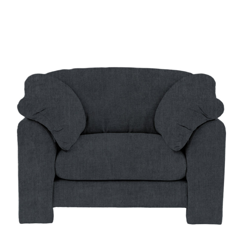 Upholstered Armchair, Blue