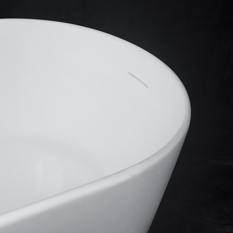 59'' x 30'' Freestanding Soaking Solid Surface Bathtub, 59'' L x 30'' W