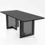Table de salle à manger rectangulaire 79 po avec 2 chaises noires-132441163