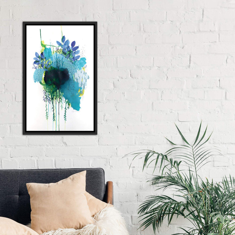 « floral study iii » par clair bremner-print, Toile avec cadre noir, H 40 po x l 26 po x P 1,5 po