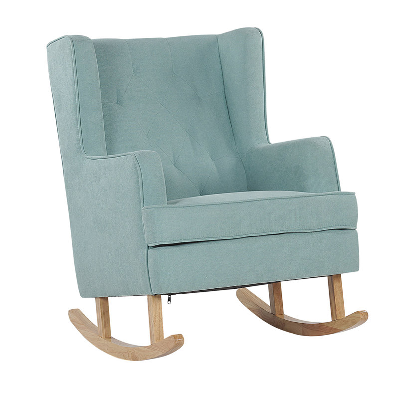 Olympia Upholstered Rocking Chair, Mint Green