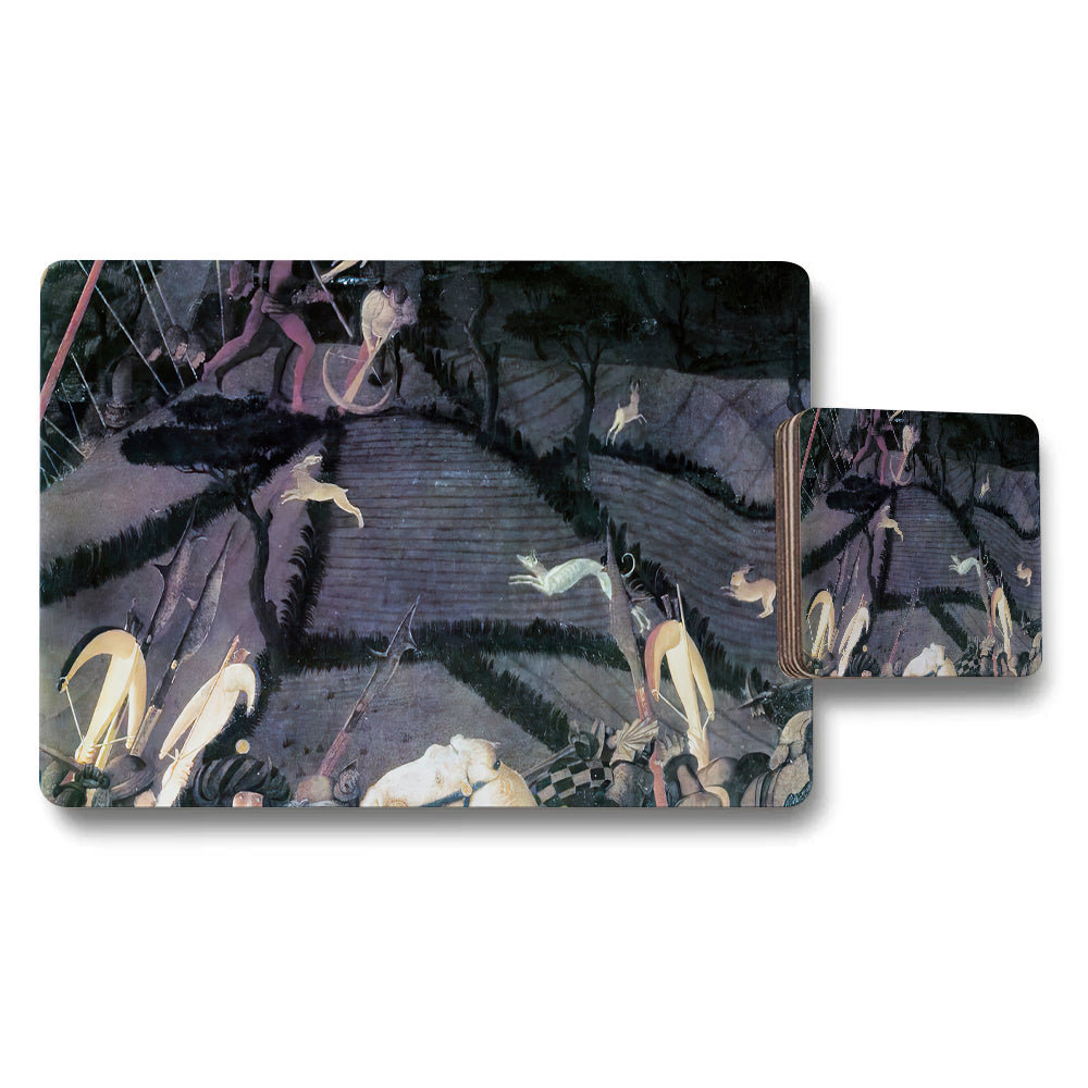 Placemat And Coaster Set Featuring Dark Fantasy Artwork
