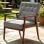 Upholstered Linen and Faux Sheepskin Armchair