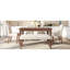 Ensemble de salle à manger moderne 6 pièces, table de cuisine rectangulaire avec 4 chaises et banc rembourrés, idéal pour la salle à manger et le salon-388046850-388046849