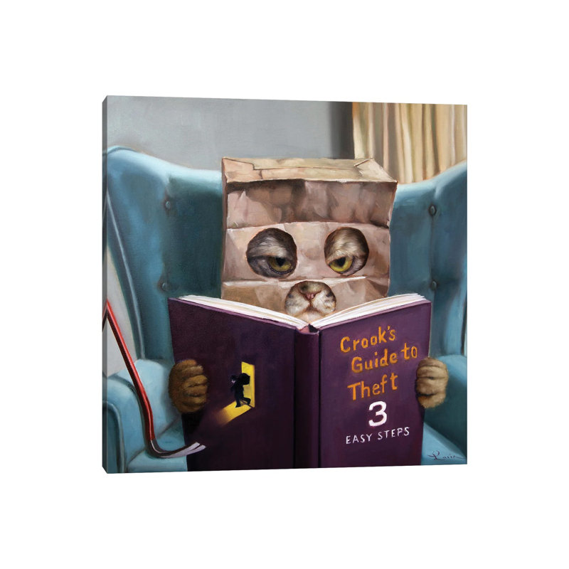 Cat Burglar by Lucia Heffernan - Wrapped Canvas Print, 66.04 cm H x 66.04 cm W x 3.175 cm D