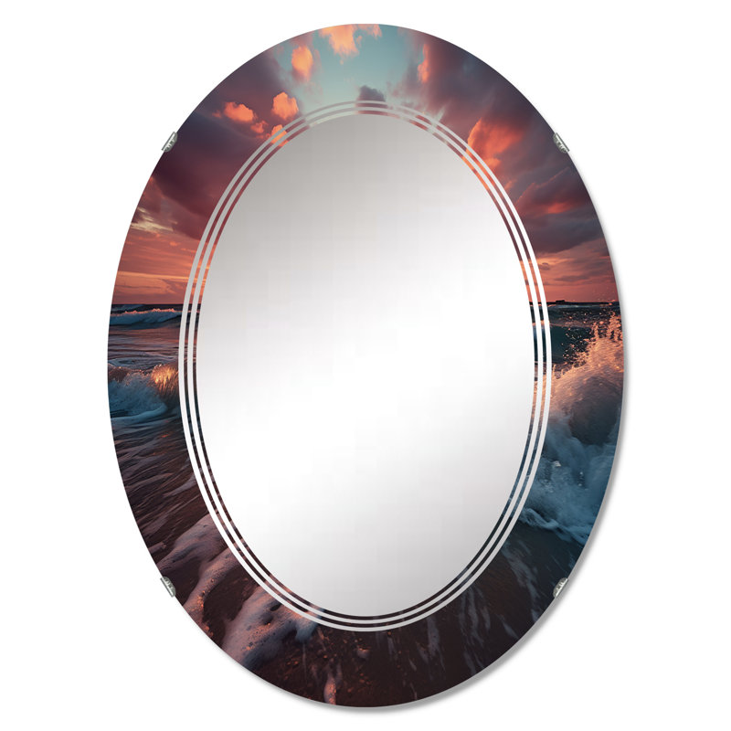 Stourbirdge - Miroir mural paysager ovale, 36 po x 24 po