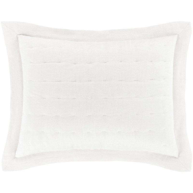 Brussels Quilted Sham, Standard, Ivory