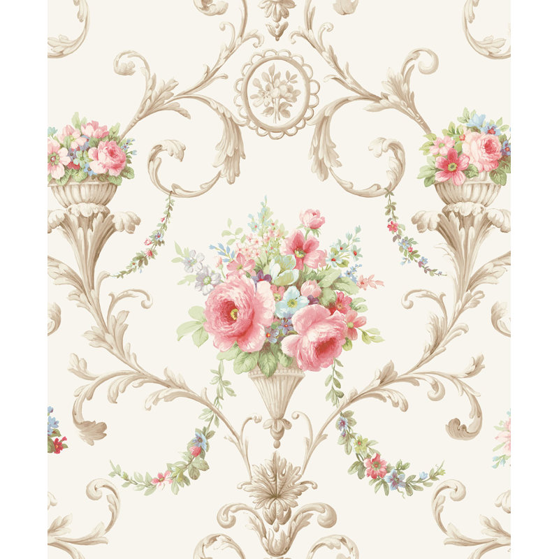Classic Silks 4 ,1005.84 x 134.62 cm Roll, Beige