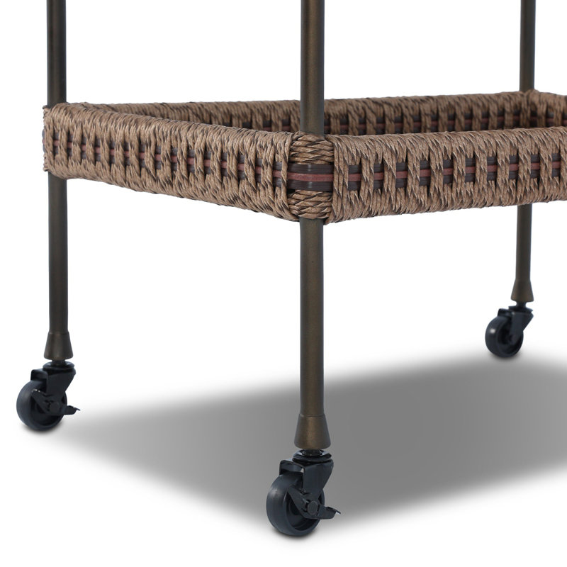 Landi Metal Bar Cart with Wheels