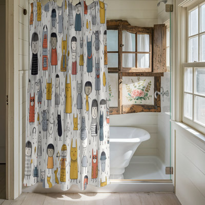 Fun chiffres - Rideau de douche Premium