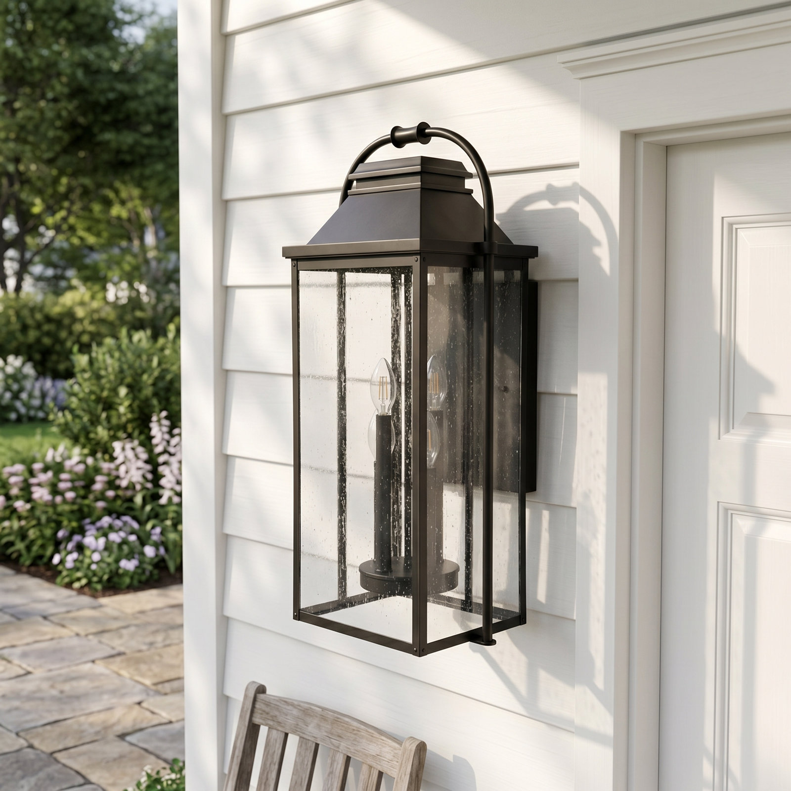 Newson 4-Light Outdoor Wall Lantern, Antique Bronze