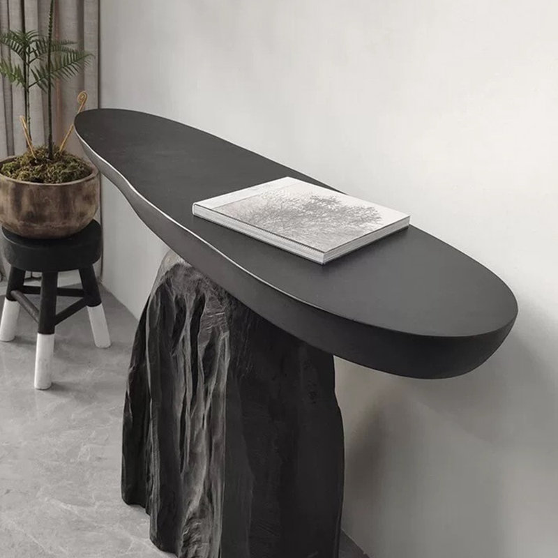 Console simple de style Wabi-sabi, H 31,5 po x l 47,2 po x P 13,8 po