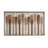 Wide Wood Framed Wall Décor with Raised Metal Paddles
