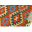 Tapis de couloir beige en laine rouille à motif géométrique fait à la main 2 pi 7 po x 6 pi 5 po K douzeon