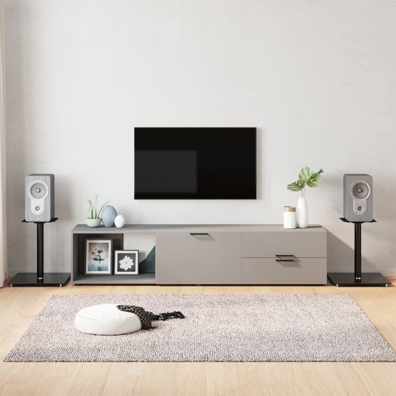 46cm Fixed Height Speaker Stand, Black