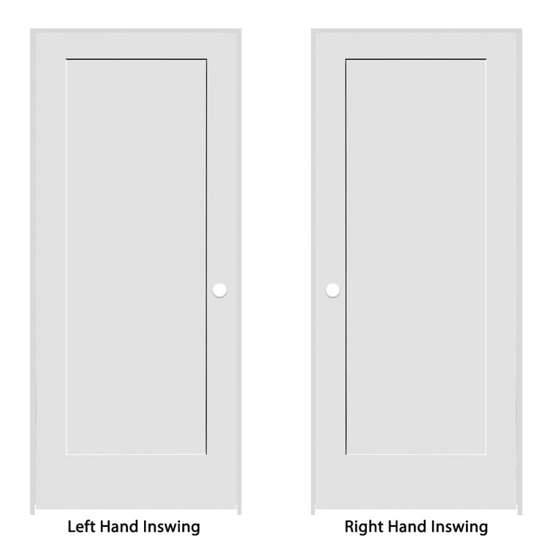 26" x 80" Primed MDF Shaker Right-Handed Interior Door