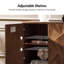 Armoires Mid-Century modernes de 30 po de largeur avec tablettes réglables et portes magnétiques à pousser-1366895736