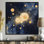 Constellation Wall Art, Abstract Starburst Canvas, Cemya