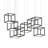 Cubix 12 - Light Dimmable LED Square / Rectangle Chandelier-97919436