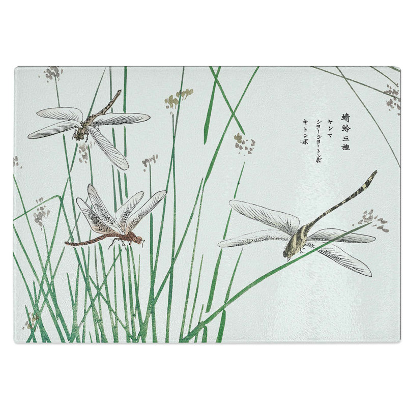 Glass Dragonflies by Morimoto Toko Chopping Board, 28.5 cm W x 20 cm L