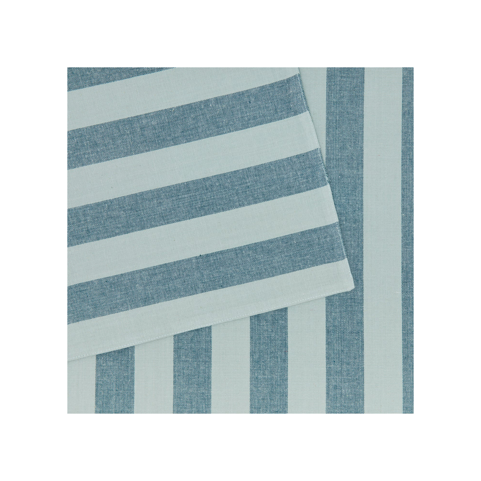 Essential Striped Placemat - Set Of 4, Sky/Peacock