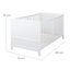 Cot Bed EASY SLEEP 70 x 140 cm incl. conversion corners - White